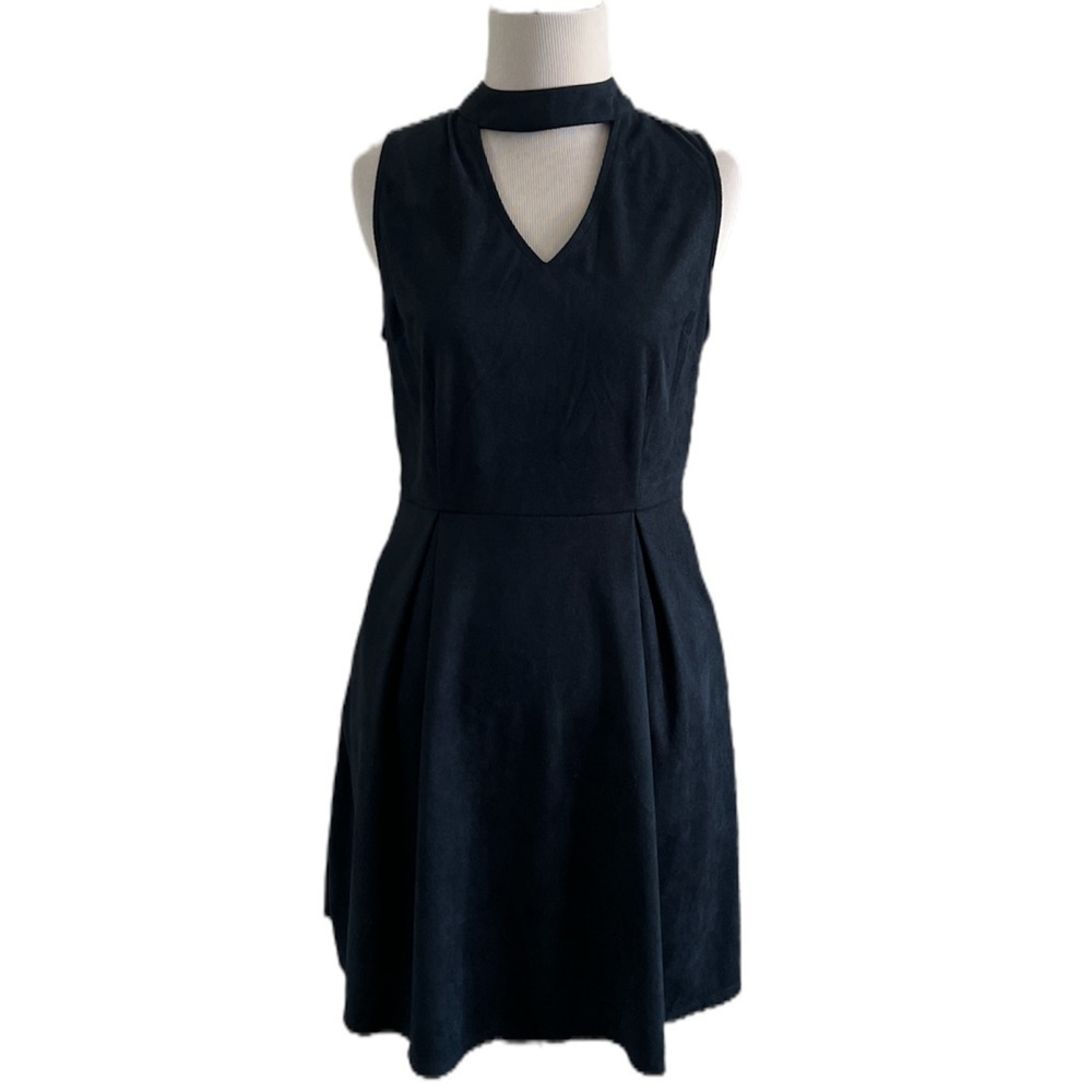 NWOT Altar’d State Faux Suede Cut Out Neck Dress | Teal Blue | Medium